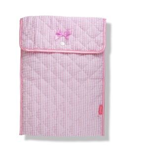 NWT Sonix Quilted Laptop Sleeve 13-14 Inch Seersucker Pink